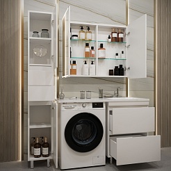 Stella Polare Зеркальный шкаф Анда 1000х800/С с Led-подсветкой – фотография-10